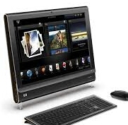 HP intégré à son PC à écran tactile. Et une imprimante hp