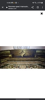 Qaaci marocain complet avec tapis et rideau