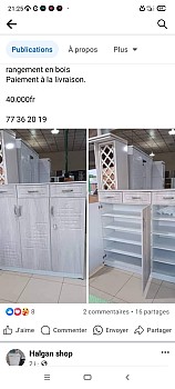 Armoire de rangement en bois neuf