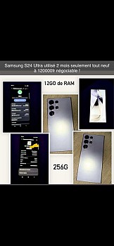 Samsung Galaxy S24 Ultra, 12Go RAM, 256Go, 2 mois d\'utilisation