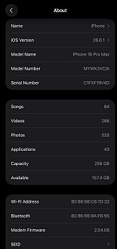 iPhone 16 Pro Max 256 Go, comme neuf