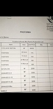 Al Hamdani proforma des constructions 2019