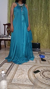 robe de soiree bleu turquoise