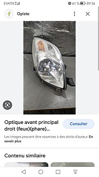 Recherche 2 Phare optique pour Toyota Vitz