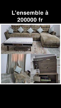 Salon achete a dubai, son meuble tele