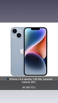 iPhone 14 Bleu avec accessoires complets