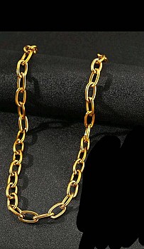 Collier en acier inoxydable plaqué or à prix attractif