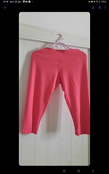 Legging court rose taille M-L pour sport, neuf