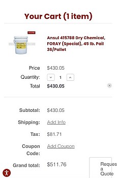 Poudre extincteur Ansul 415788 Foray 45lb