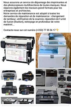 Réparations des imprimantes et photocopieuses
