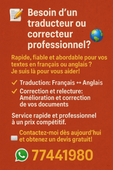 Services de traduction, révision et correction professionnels