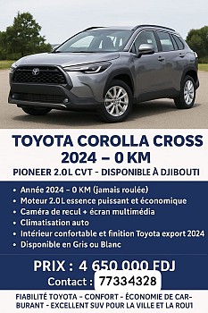 Toyota Corolla Cross 2024, neuf