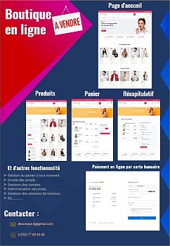 Boutique en ligne à vendre !