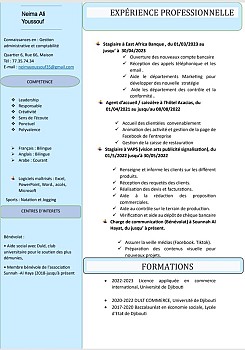 Recherche emploi en qualité de Réceptionniste Caissière Vendeuse ou Serveuse