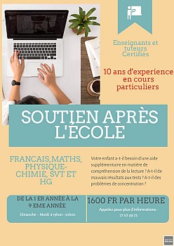 Cours de Soutien à domicile