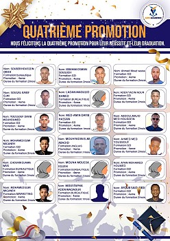 Félicitations à la quatrième promotion pour leur réussite et graduation