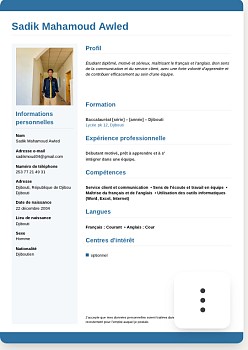 Étudiant diplômé en communication et service client - Disponible pour emploi - Djibouti