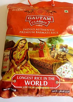 Riz basmati - longs grains Inde 5 kg