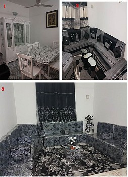 TABLE + ARMOIRE + SALON TOUT NEUF