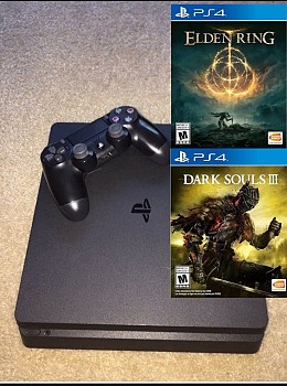 PS4 + 2 jeux Elden Ring et Dark Souls 3 - Prix négociable