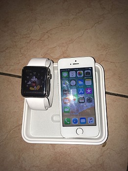 Iphone 5S et montre apple Watch