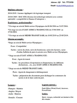 Recherche emploi assistant comptable, assistant logistique caissière réceptionniste etc...