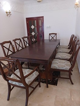 Two Dinning Room Tables and10 Chairs, Imported by the U.S. Embassy