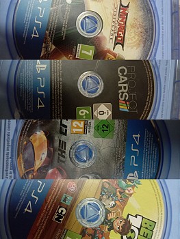 Lot de 4 CD de jeux PS4 et PS5 - L\'équipage, Project Cars, Ben 10, Ninjago Lego