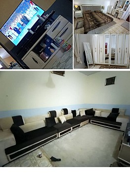 Ensemble meubles chambre et salon avec TV et décorations - Prix négociable