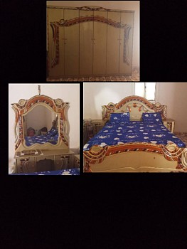 Chambre à coucher complète neuve avec lit, armoire et toilettes