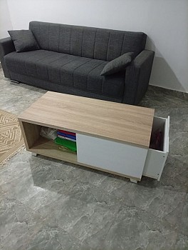 Table basse avec niche et grand tiroir - 1050*500*450mm