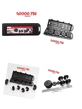 Lot d\'haltères + barre 50 kg neuf à prix imbattable