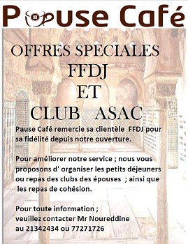 Offres speciales FFDJ et club ASAC