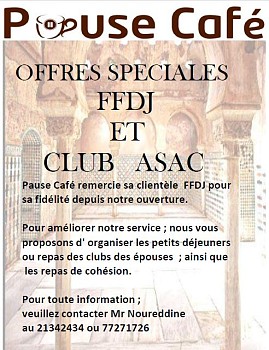 Offres speciales FFDJ et club ASAC