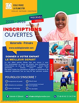 Nouvelle école privée La plume d’Or : Maternelle et Primaire