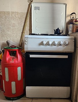 Gazinière En Fonte Avec Carrelage émaillé - Début XXe Siècle - Pièce Unique