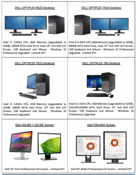 VENTE D'ORDINATEURS DE BUREAU DELL CORE