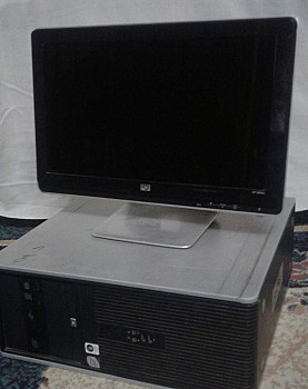 PC ordinateur bureautique HP avec ecran plat