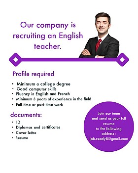 Recruiting an English teacher