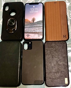 iPhone X + 5 Coque Simple et Double Avec Anti-casse blindé