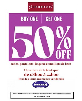 SVAMC Boutique : -50% Robes, pantalons, lingerie de marque Yamamay