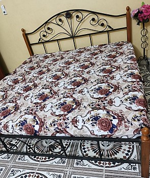 Wooden& iron bed for sale