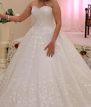 Robe de mariée avec voile