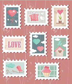 Ensemble de timbres postales mondiale