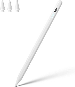 Stylo iPad A16 pour 11/10/9/8/7/6 générations, iPad Pro/Air/mini, compatible Apple Pencil Pro (blanc)