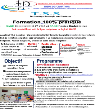 Formation Sage i7 : Élaboration de budget automatisé – 3e session