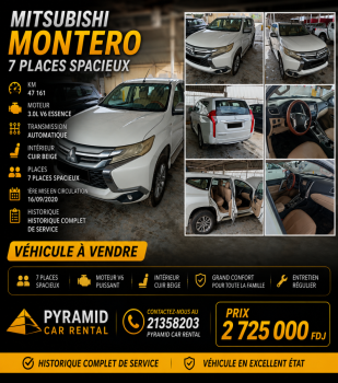 Mitsubishi Montero Sport 7 places 2020, essence, automatique, cuir