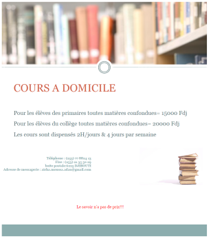 Cours à domicile
