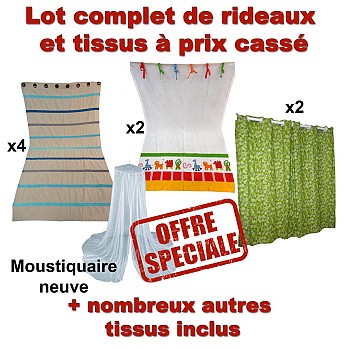 Lot de rideaux et draps prix cassé