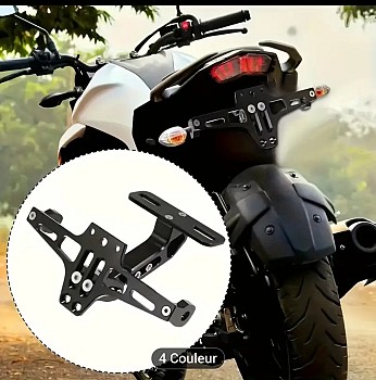 Support de plaque d\'immatriculation réglable, noir, jamais utilisé